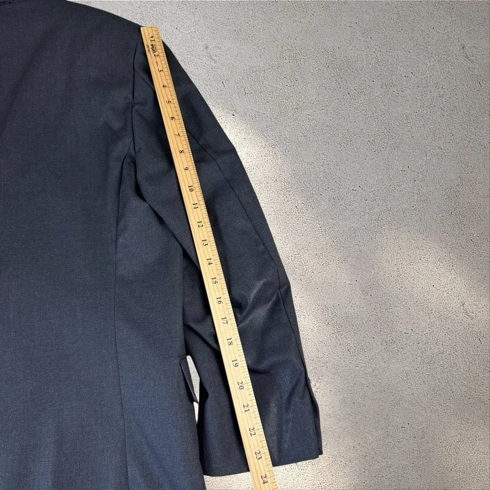 Hickey Freeman Loro Piana Tasmanian Super 130s Blazer Gray Mens 44R Madison